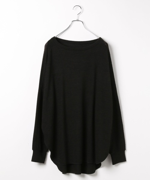 BAYFLOW（ベイフロー）の「[柔らかで暖かな風合い]ストライプニットソープルオーバー（Tシャツ/カットソー・レディース・レッド/グレー/ブラック・FREE）」の15枚目の写真