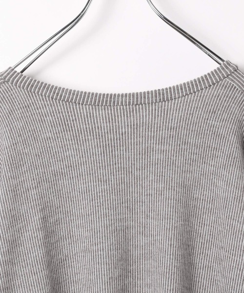 BAYFLOW（ベイフロー）の「[柔らかで暖かな風合い]ストライプニットソープルオーバー（Tシャツ/カットソー・レディース・レッド/グレー/ブラック・FREE）」の21枚目の写真