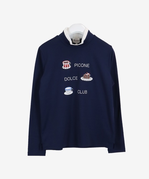 Picone CLUB(ピッコーネクラブ)の「裏起毛UV長袖ハイネックプルオーバー(スウェット・レディース・ライトブルー/ブラウン/ホワイト/ネイビー・S/M/L)」の4枚目の写真