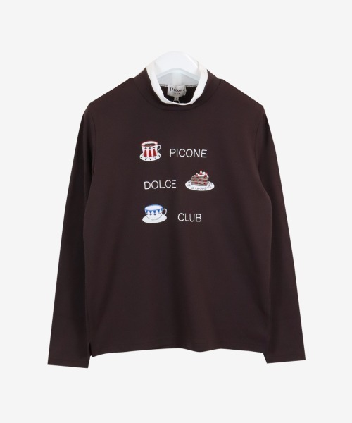 Picone CLUB(ピッコーネクラブ)の「裏起毛UV長袖ハイネックプルオーバー(スウェット・レディース・ライトブルー/ブラウン/ホワイト/ネイビー・S/M/L)」の6枚目の写真