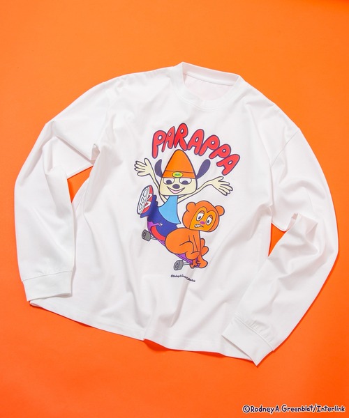 JEANS MATE（ジーンズメイト）の「【PaRappa the Rapper/パラッパラッパー】 プリントロンT（Tシャツ/カットソー・メンズ・ブラック/スミクロ/オフホワイト/ホワイト・X-LARGE/LARGE/MEDIUM）」の2枚目の写真