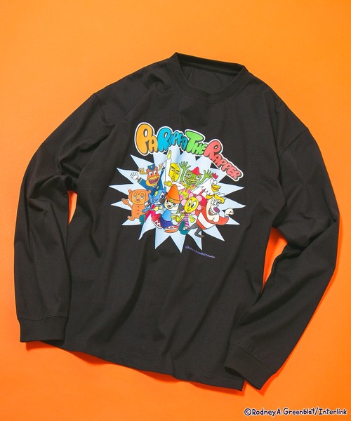 JEANS MATE（ジーンズメイト）の「【PaRappa the Rapper/パラッパラッパー】 プリントロンT（Tシャツ/カットソー・メンズ・ブラック/スミクロ/オフホワイト/ホワイト・X-LARGE/LARGE/MEDIUM）」の3枚目の写真