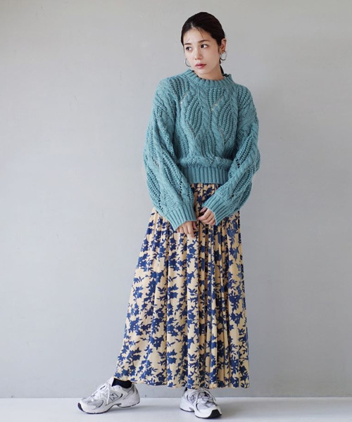 セール】ケーブルダイヤ ローゲージニット（ニット/セーター）｜zootie