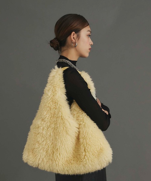 Edit Sheen（エディットシーン）の「エコファートライアングルトートバッグ（トートバッグ・レディース・イエロー/ブルー/ブラック/ベージュ・FREE）」の4枚目の写真