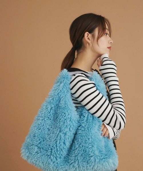 Edit Sheen（エディットシーン）の「エコファートライアングルトートバッグ（トートバッグ・レディース・イエロー/ブルー/ブラック/ベージュ・FREE）」の3枚目の写真