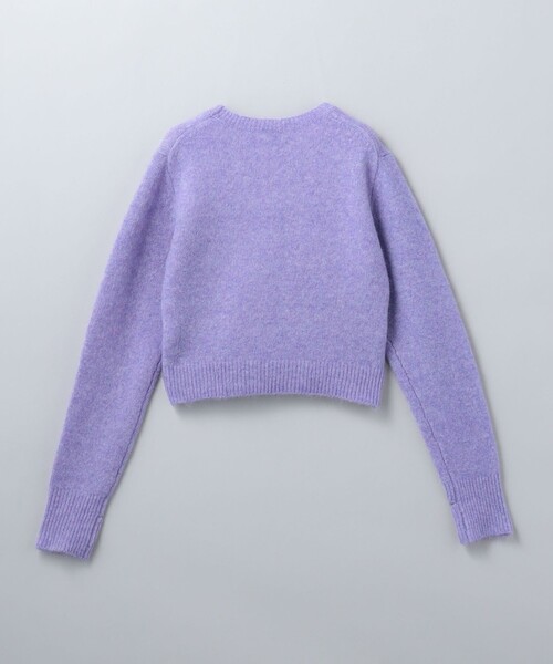 6(ロク)の「<6(ROKU) >アルパカウール スリット クルーネック ニット プルオーバー(ニット/セーター・レディース・グレー/ライラック・FREE)」の11枚目の写真