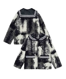 【HOOK】for girls セーラー襟フェイクシープジャケット (AW)