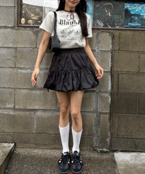 Ada.（エイダ）の「ドッグ プリント クロップド 半袖Tシャツ（Tシャツ/カットソー・レディース・グリーン/オートミール・FREE）」の5枚目の写真