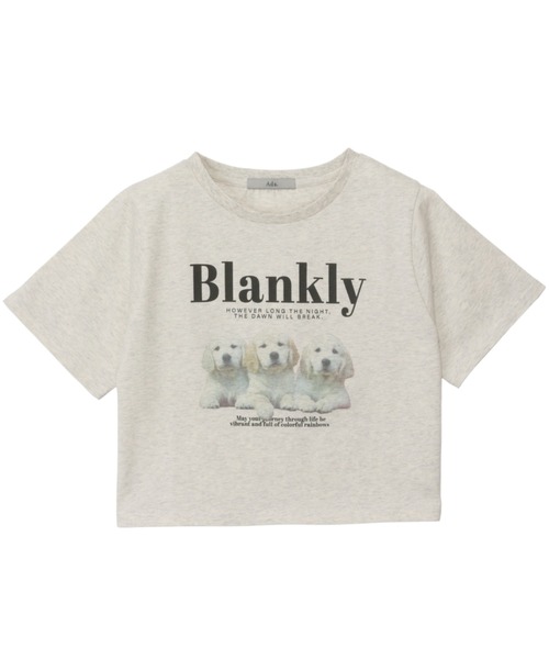 Ada.（エイダ）の「ドッグ プリント クロップド 半袖Tシャツ（Tシャツ/カットソー・レディース・グリーン/オートミール・FREE）」の11枚目の写真