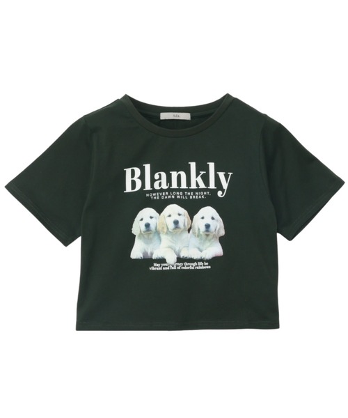 Ada.（エイダ）の「ドッグ プリント クロップド 半袖Tシャツ（Tシャツ/カットソー・レディース・グリーン/オートミール・FREE）」の12枚目の写真