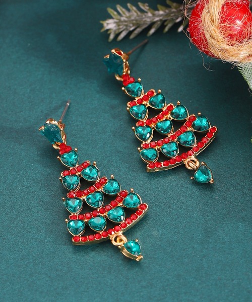 セール】クリスマスツリーデザインピアス（ピアス（両耳用））｜Coo+i