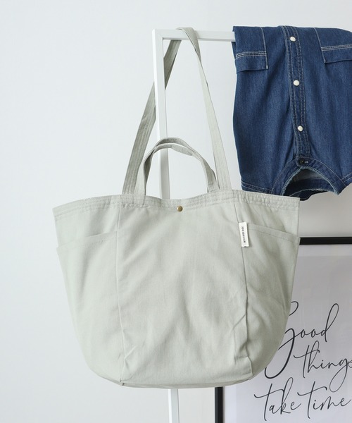 FUNALIVE(ファンアライブ)の「2HANDLEインドトートBAG(トートバッグ・レディース・ベージュ系/グリーン系/ピンク系/チャコール/イエロー系・FREE)」の3枚目の写真