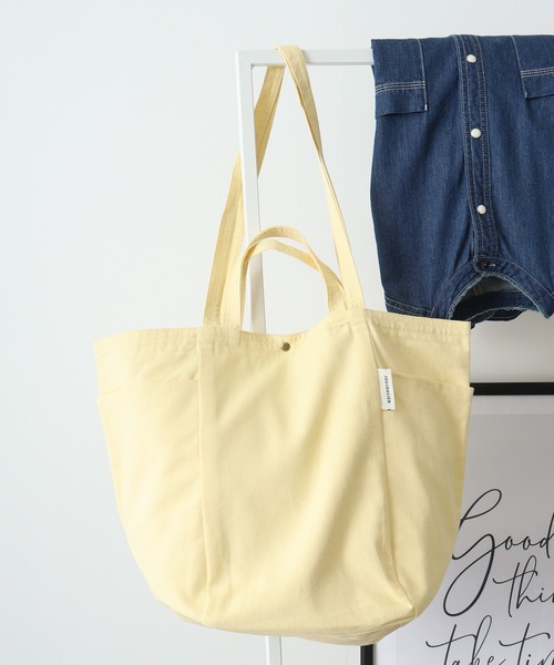 FUNALIVE(ファンアライブ)の「2HANDLEインドトートBAG(トートバッグ・レディース・ベージュ系/グリーン系/ピンク系/チャコール/イエロー系・FREE)」の4枚目の写真