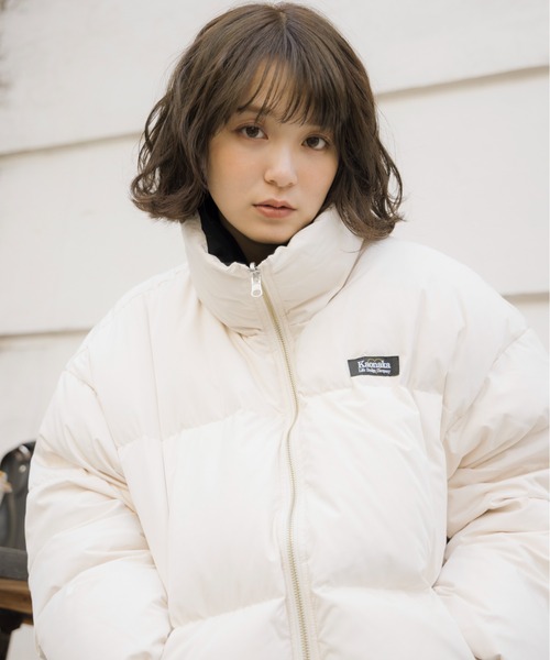 kaoyorinakami(カオヨリナカミ)の「flower reversible down jacket / フラワーリバーシブルダウンジャケット(ダウンジャケット/コート・メンズ・アイボリー/ブラック/カーキ・MEDIUM/SMALL/X-LARGE/LARGE)」の20枚目の写真