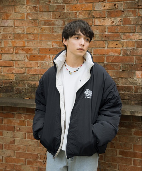 kaoyorinakami(カオヨリナカミ)の「flower reversible down jacket / フラワーリバーシブルダウンジャケット(ダウンジャケット/コート・メンズ・アイボリー/ブラック/カーキ・MEDIUM/SMALL/X-LARGE/LARGE)」の15枚目の写真