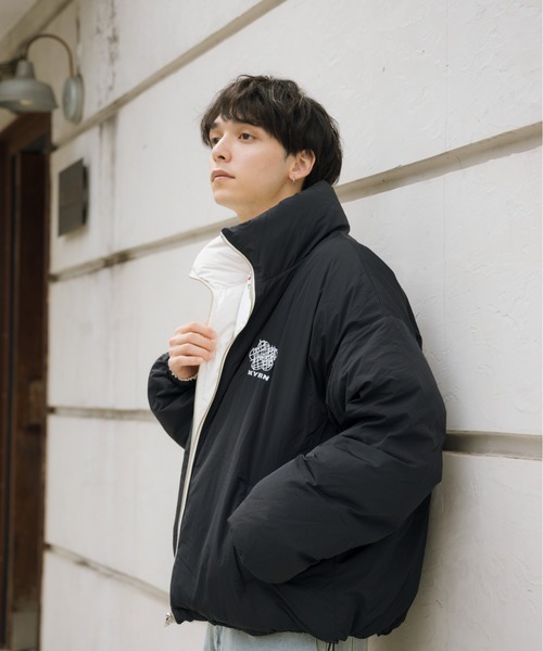 kaoyorinakami(カオヨリナカミ)の「flower reversible down jacket / フラワーリバーシブルダウンジャケット(ダウンジャケット/コート・メンズ・アイボリー/ブラック/カーキ・MEDIUM/SMALL/X-LARGE/LARGE)」の10枚目の写真