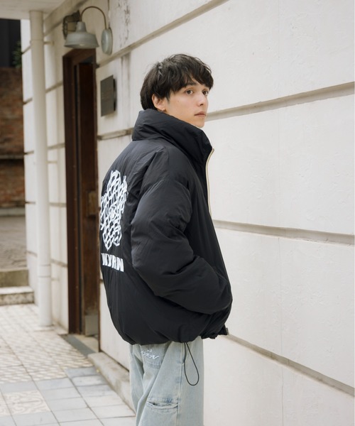 kaoyorinakami(カオヨリナカミ)の「flower reversible down jacket / フラワーリバーシブルダウンジャケット(ダウンジャケット/コート・メンズ・アイボリー/ブラック/カーキ・MEDIUM/SMALL/X-LARGE/LARGE)」の11枚目の写真