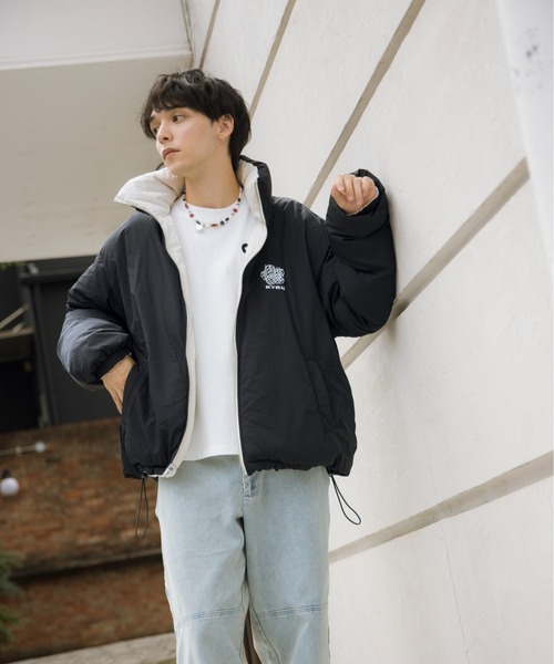 kaoyorinakami(カオヨリナカミ)の「flower reversible down jacket / フラワーリバーシブルダウンジャケット(ダウンジャケット/コート・メンズ・アイボリー/ブラック/カーキ・MEDIUM/SMALL/X-LARGE/LARGE)」の13枚目の写真