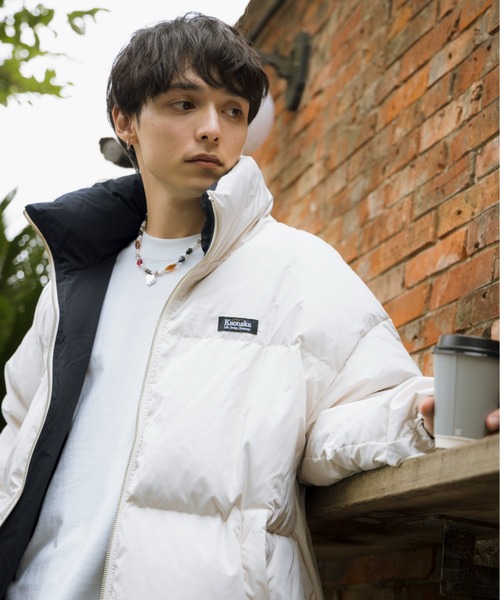 kaoyorinakami(カオヨリナカミ)の「flower reversible down jacket / フラワーリバーシブルダウンジャケット(ダウンジャケット/コート・メンズ・アイボリー/ブラック/カーキ・MEDIUM/SMALL/X-LARGE/LARGE)」の5枚目の写真