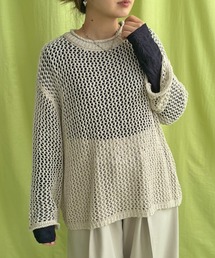 メッシュニットプルオーバー