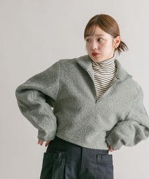 KBF | ハーフZIPカーブスリーブプルオーバー(その他トップス)