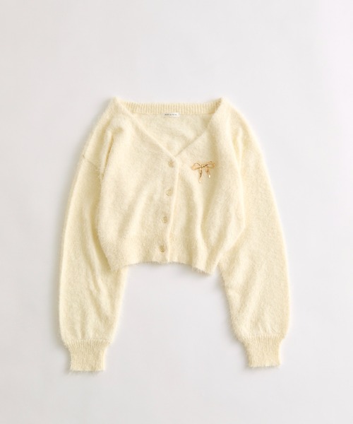 OLIVE des OLIVE(オリーブデオリーブ)の「ふわふわ春のカーディガン(カーディガン/ボレロ・レディース・オフホワイト/チャコールグレー/イエロー/ピンク・FREE)」の15枚目の写真