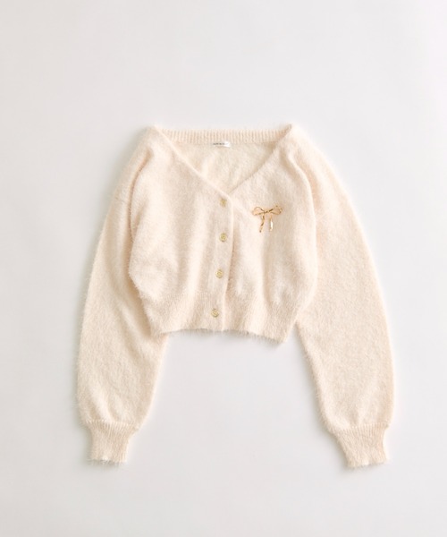 OLIVE des OLIVE(オリーブデオリーブ)の「ふわふわ春のカーディガン(カーディガン/ボレロ・レディース・オフホワイト/チャコールグレー/イエロー/ピンク・FREE)」の16枚目の写真