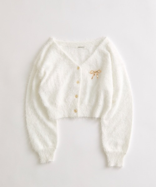 OLIVE des OLIVE(オリーブデオリーブ)の「ふわふわ春のカーディガン(カーディガン/ボレロ・レディース・オフホワイト/チャコールグレー/イエロー/ピンク・FREE)」の17枚目の写真