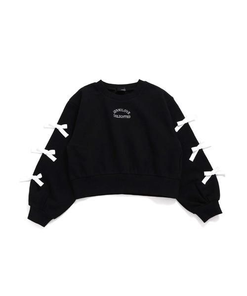 JENNI love（ジェニィラブ）の「【コットン100％】そでリボントレーナー（スウェット・キッズ・ブラック/その他/ピンク・130cm/140cm/150cm/160cm）」の21枚目の写真