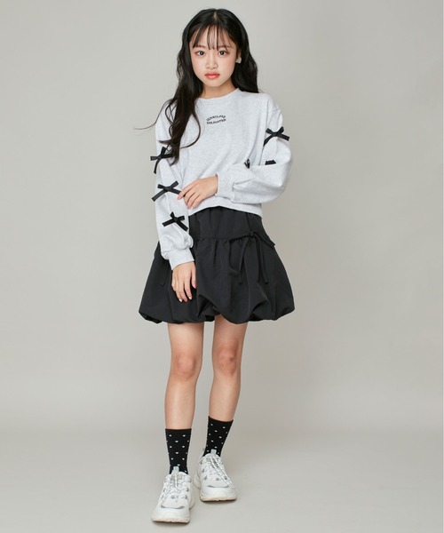 JENNI love（ジェニィラブ）の「【コットン100％】そでリボントレーナー（スウェット・キッズ・ブラック/その他/ピンク・130cm/140cm/150cm/160cm）」の18枚目の写真