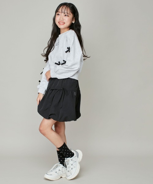 JENNI love（ジェニィラブ）の「【コットン100％】そでリボントレーナー（スウェット・キッズ・ブラック/その他/ピンク・130cm/140cm/150cm/160cm）」の19枚目の写真