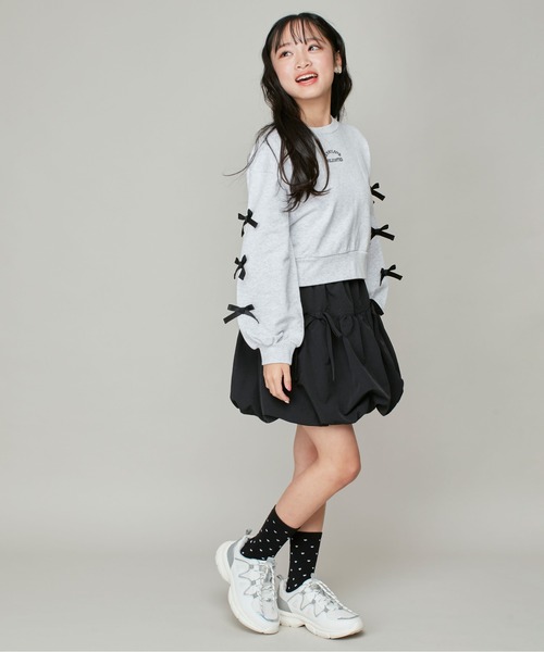 JENNI love（ジェニィラブ）の「【コットン100％】そでリボントレーナー（スウェット・キッズ・ブラック/その他/ピンク・130cm/140cm/150cm/160cm）」の20枚目の写真