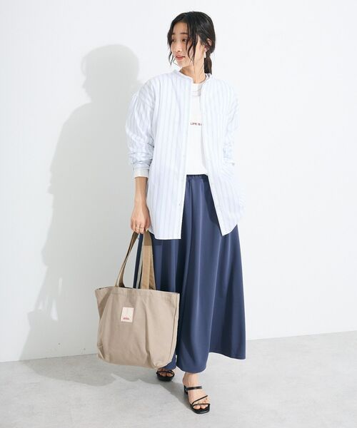 CRAFT STANDARD BOUTIQUE(クラフトスタンダードブティック)の「【追加8】バンドカラーシャツ(シャツ/ブラウス・レディース・ストライプ/グレー系その他2/オフホワイト/イエロー系その他2/ブルー系その他6/ピンク系その他・SMALL/MEDIUM/LARGE)」の18枚目の写真