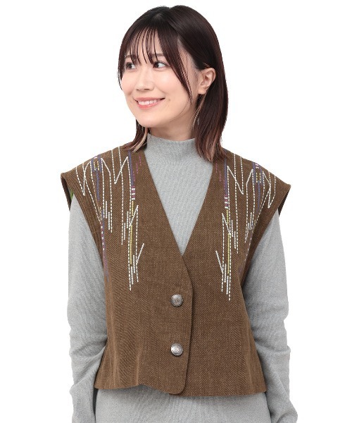 チチカカ(チチカカ)の「エンブロイダリーベスト(ベスト・レディース・ブラック/キャメル・FREE)」の16枚目の写真