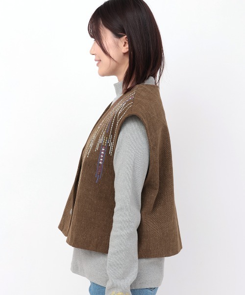 チチカカ(チチカカ)の「エンブロイダリーベスト(ベスト・レディース・ブラック/キャメル・FREE)」の17枚目の写真