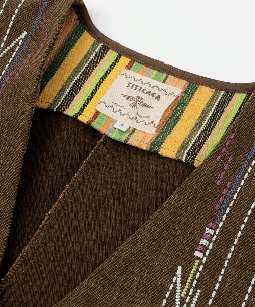 チチカカ(チチカカ)の「エンブロイダリーベスト(ベスト・レディース・ブラック/キャメル・FREE)」の5枚目の写真