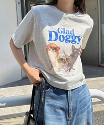 Glad Doggyロゴプリント半袖Tシャツ