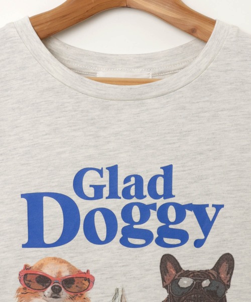 Freesia by andme(フリージアバイアンドミー)の「Glad Doggyロゴプリント半袖Tシャツ(Tシャツ/カットソー・レディース・オートミール/ライトピンク/オフホワイト・FREE)」の18枚目の写真