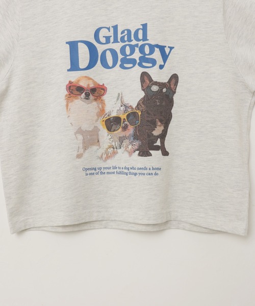 Freesia by andme(フリージアバイアンドミー)の「Glad Doggyロゴプリント半袖Tシャツ(Tシャツ/カットソー・レディース・オートミール/ライトピンク/オフホワイト・FREE)」の15枚目の写真