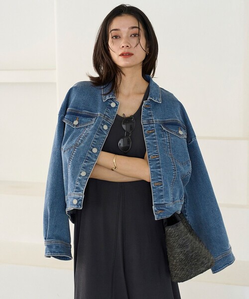 UNFILO（アンフィーロ）の「【UNFILO DENIM】撥水 デニムジャケット（デニムジャケット・レディース・ネイビー系/サックスブルー系・XX-LARGE/X-LARGE）」の18枚目の写真