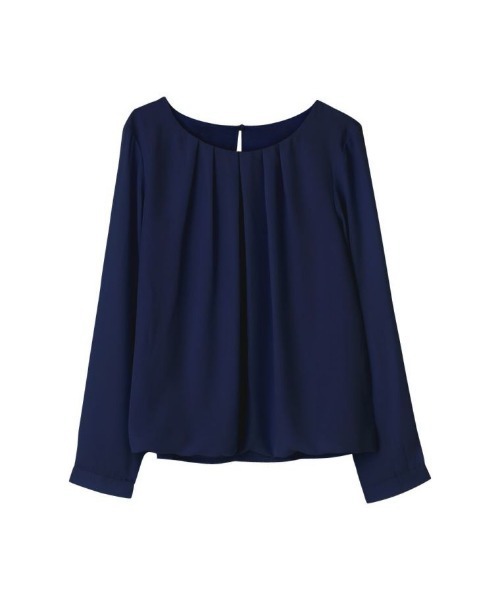 aquagarage（アクアガレージ）の「フロントタック裾バルーンブラウス（シャツ/ブラウス・レディース・ブルー系その他2/ライトブルー/ネイビー/ホワイト系その他2/ブラック系その他3/ホワイト・M/L/LL/3L/S）」の5枚目の写真