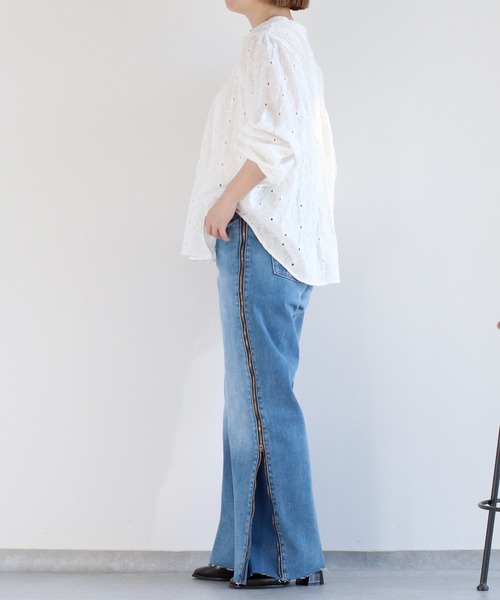 cepo（セポ）の「〈前後2way〉ボトルネック刺繍ブラウス（シャツ/ブラウス・レディース・オフホワイト/ブラック/ベージュ・M）」の14枚目の写真