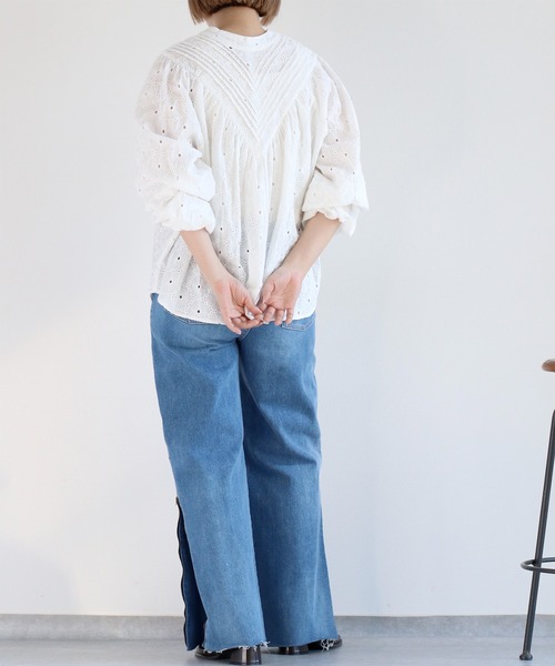 cepo（セポ）の「〈前後2way〉ボトルネック刺繍ブラウス（シャツ/ブラウス・レディース・オフホワイト/ブラック/ベージュ・M）」の15枚目の写真