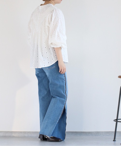 cepo（セポ）の「〈前後2way〉ボトルネック刺繍ブラウス（シャツ/ブラウス・レディース・オフホワイト/ブラック/ベージュ・M）」の16枚目の写真