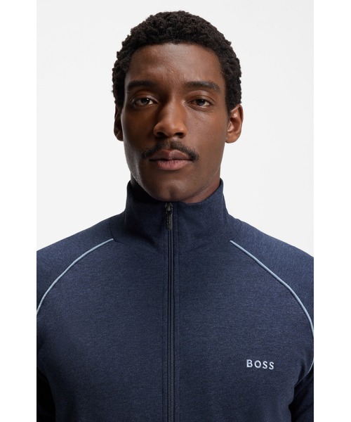 BOSS(ボス)の「ロゴエンブロイダリー レギュラーフィットジャケット ストレッチコットンジャージー(その他アウター・メンズ・ブラウン/ブルー/グレー/ライトグレー/ダークブラウン・L/M/XL/S/XXL)」の12枚目の写真