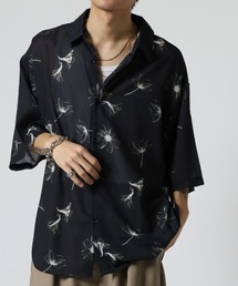 Print short-sleeved shirt / 総柄半袖シャツ unisex