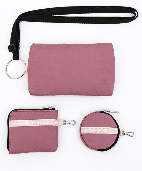MULTI POUCH WRISTLET/モーヴ/ピーチブラッシュ MULTI POUCH WRISTLET モーヴ/ピーチブラッシュ/ブラック