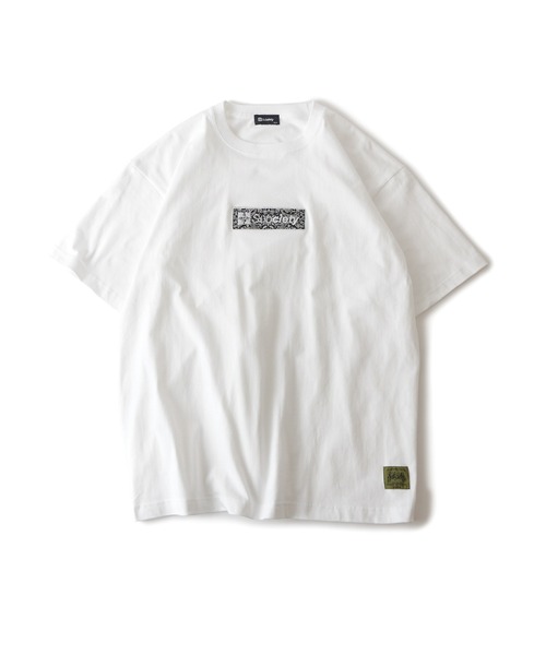 Subciety(サブサエティ)の「Paisley box tee(Tシャツ/カットソー・メンズ・ブラック/アッシュ/ホワイト×グリーン/ホワイト・X-LARGE/LARGE/MEDIUM/SMALL/XX-LARGE)」の11枚目の写真