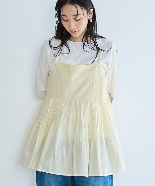 coen（コーエン）の「MARKET（マーケット）2wayカシュクール キャミトップス（シャツ/ブラウス・レディース・ブラック/ネイビー/クリーム・FREE）」の3枚目の写真