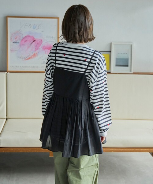 coen（コーエン）の「MARKET（マーケット）2wayカシュクール キャミトップス（シャツ/ブラウス・レディース・ブラック/ネイビー/クリーム・FREE）」の5枚目の写真